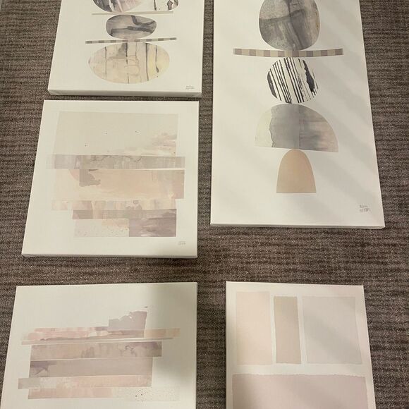 5 piece “Balance" Canvas Wall Art (new) - Picture 3 of 4